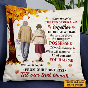 Old Couple Anniversary Personalized Pillowcase