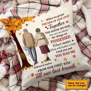 Old Couple Anniversary Personalized Pillowcase