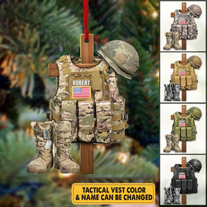 Military Tactical Vest Custom Name Personalized Ornament-Xmas Gift