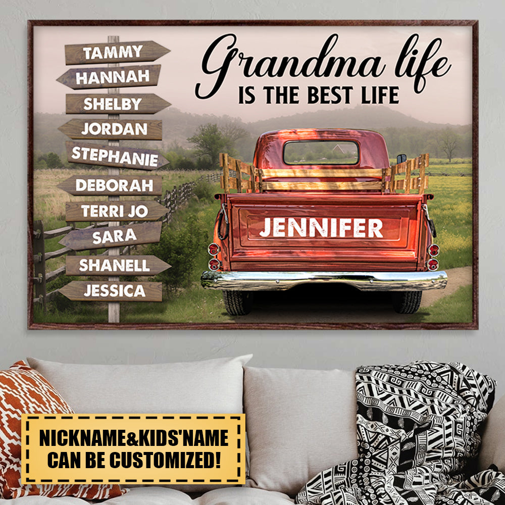 Grandma Life Is The Best Life-Personalized Poster