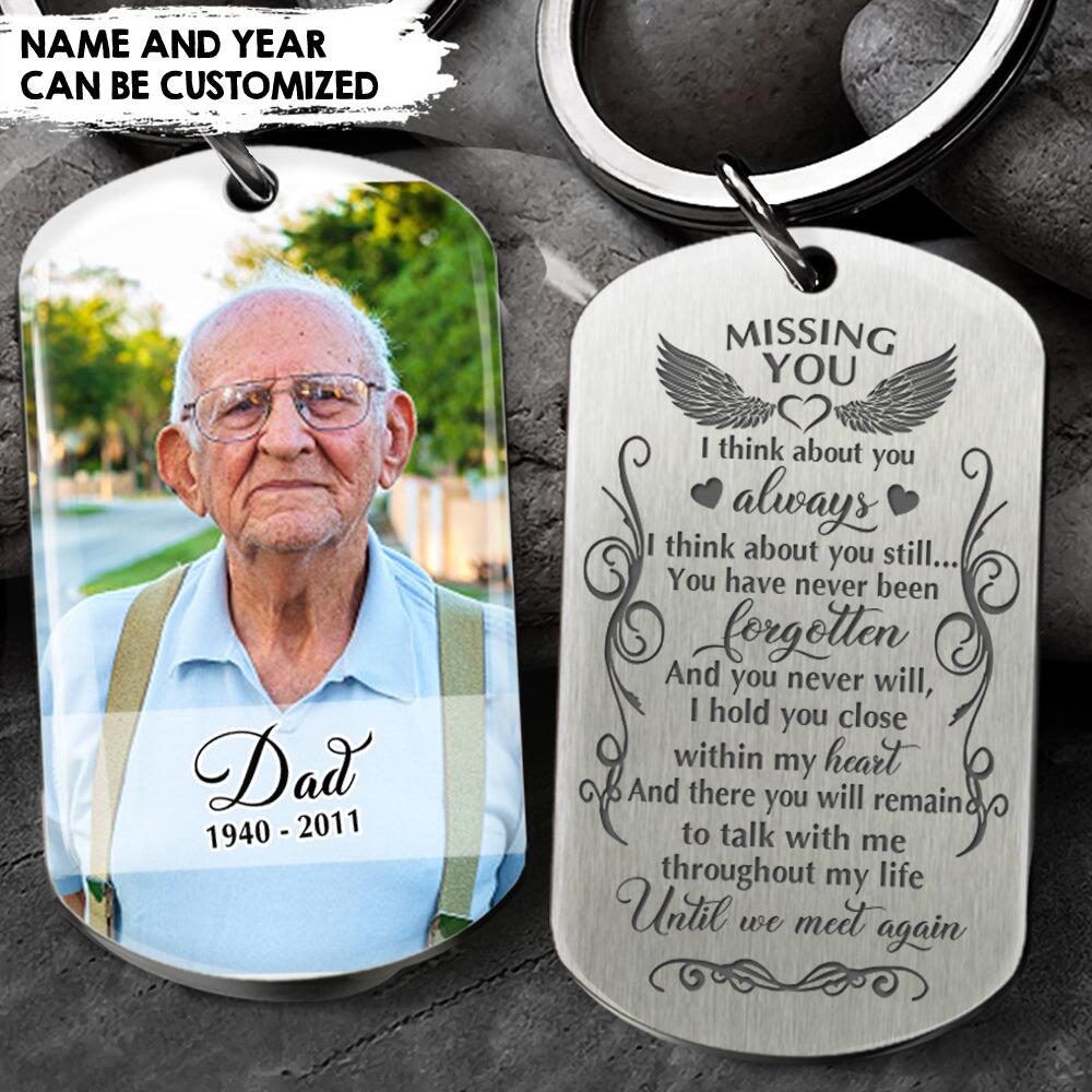 Missing You I Think About You Personalized Keychain
