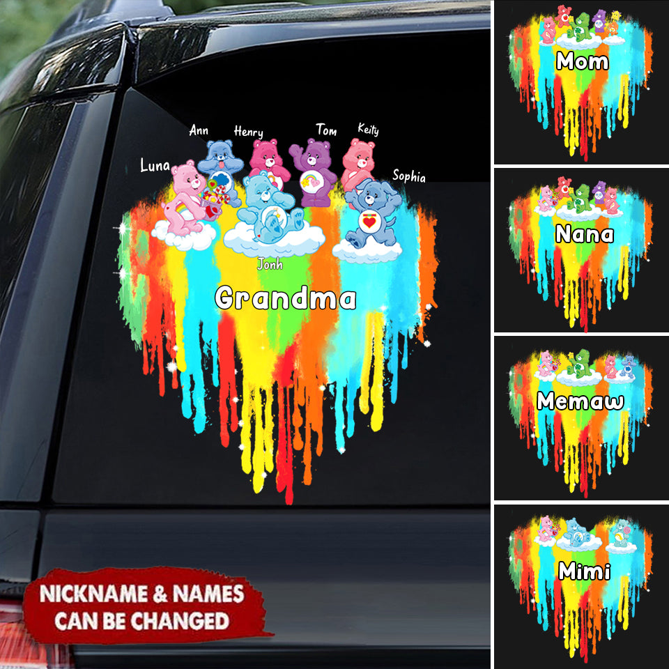 Personalized Grandma With Her Little Bears Personalized Sticker