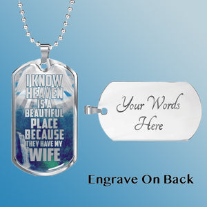 Personalized Memorial Wife In Heaven Necklace