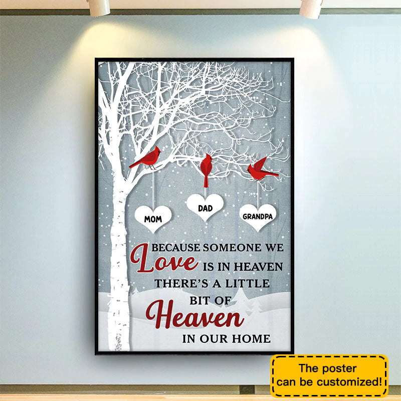 Heaven In Our Home - Memorial Gift - Personalized Custom Poster