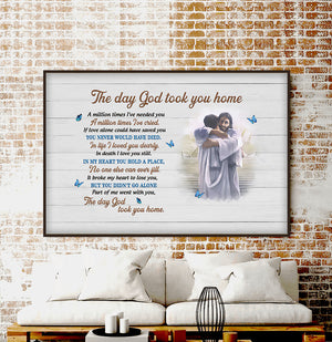 The Day God Took You Home Part Of Me Went With You Personalized Horizontal Poster