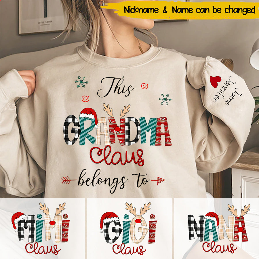 Personalized Merry Christmas This Gigi Belongs To Grandkids Sweatshirt