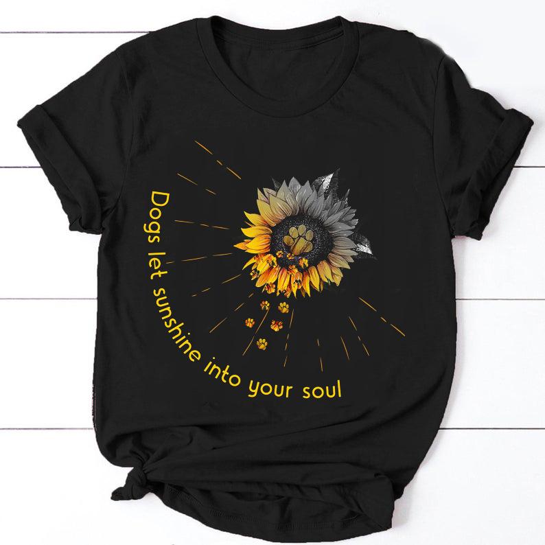 Dog Lover Botanical Sunflower T-Shirt