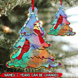 Christmas Tree Memorial Family Loss Cardinal Personalized Acrylic Ornament