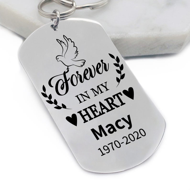 Personalized Engraved Silver Keychain-5