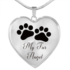 Dog Memorial Necklace My Fur Angel