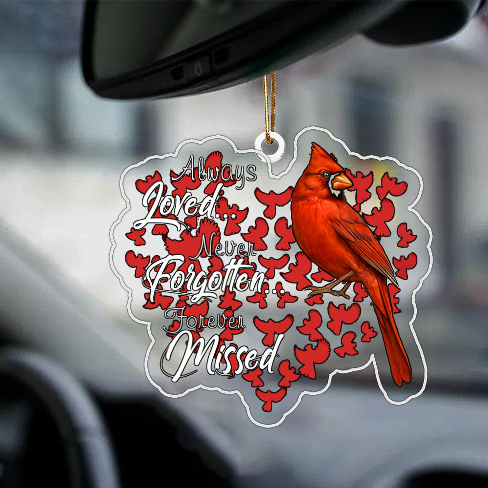 Memorial Cardinal Car Ornament