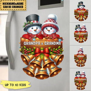 Snowman Papa Nana Family Christmas Gift Xmas Personalized Sticker