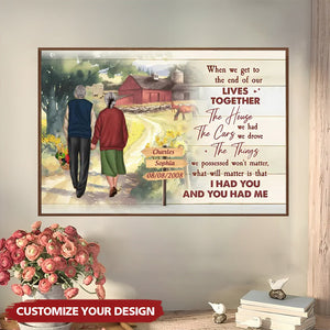 I Had You And You Had Me Personalized Canvas