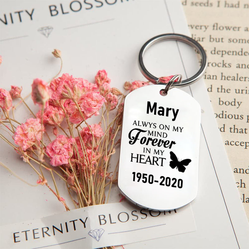 Personalized Engraved Silver Keychain-2