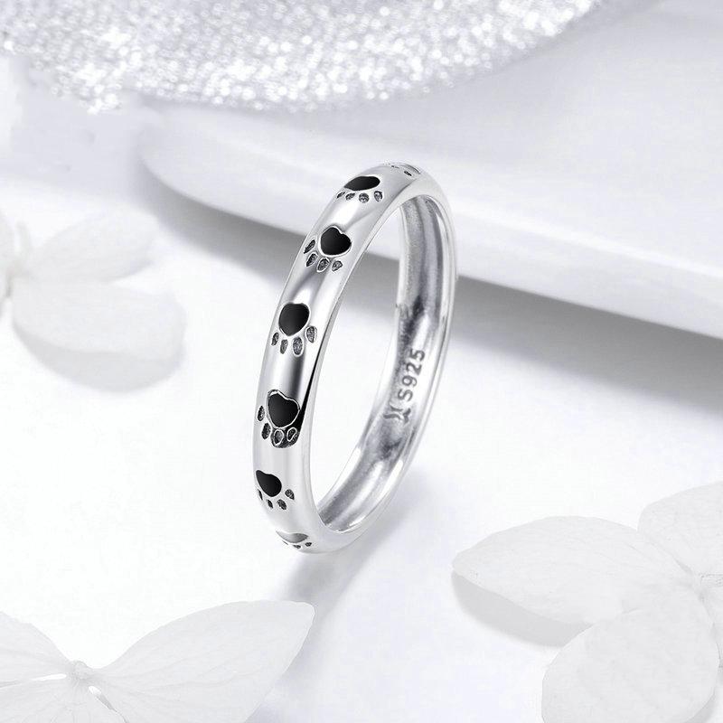 Sterling Silver Pet Paw Print Ring