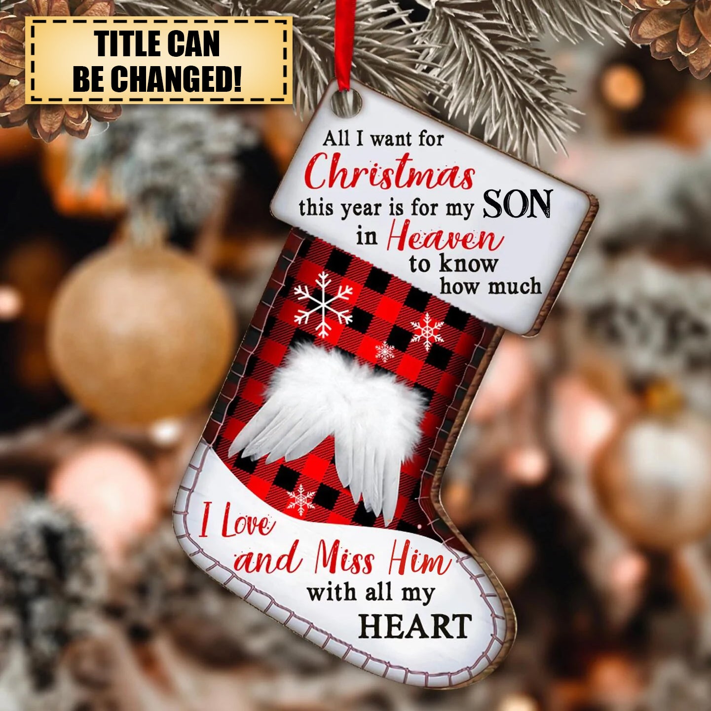 HOW MUCH I MISS YOU CHRISTMAS MEMORIAL PERSONALIZED ORNAMENT