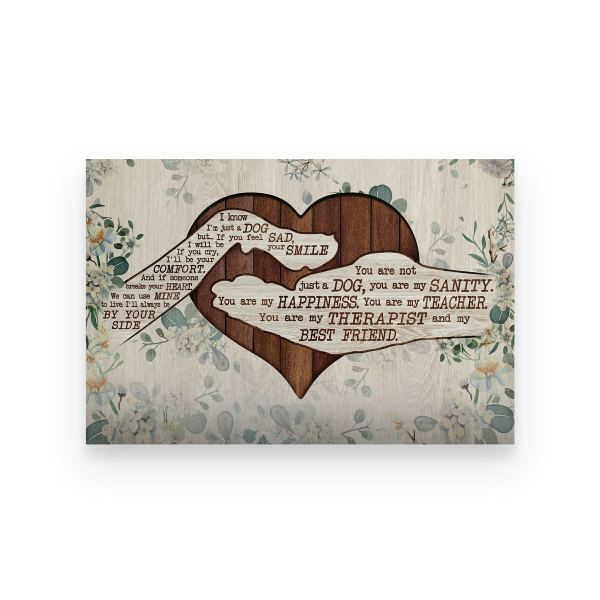 Personalized Dog Paw You Are My Best Friend Poster