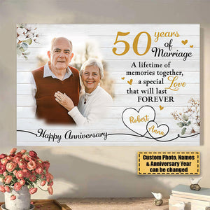 Anniversary Gift For Couple 50 Years Marriage Canvas
