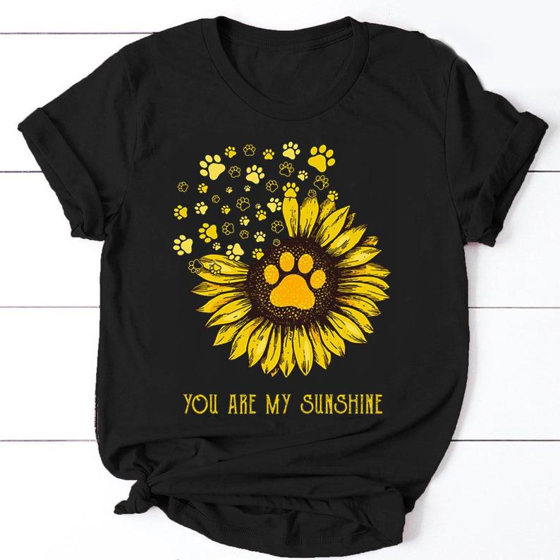 Dog Lover Botanical Sunflower T-Shirt