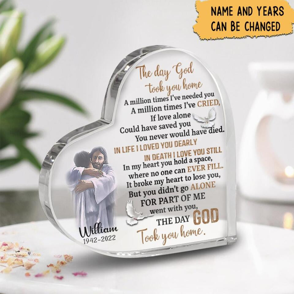 The Day God Took You Home A Million Times I've Cried Personalized Plaque