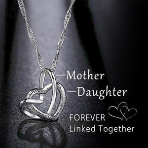 Interlocking Heart Necklace - Mother & Daughter 👩👧 Forever Linked Together