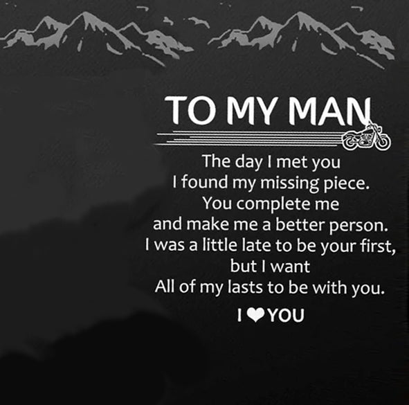 Personalized Classic Bike Keychain - Biker - To My Man - I Love You