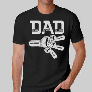 DAD The Man The Myth The Legend Fist Bump Personalized Shirt