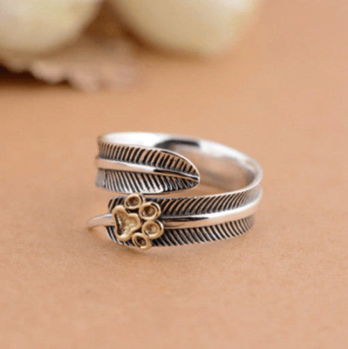 Memorial Dog Paw Ring