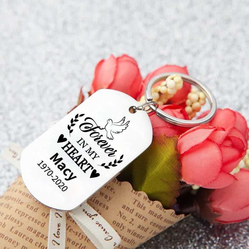 Personalized Engraved Silver Keychain-5