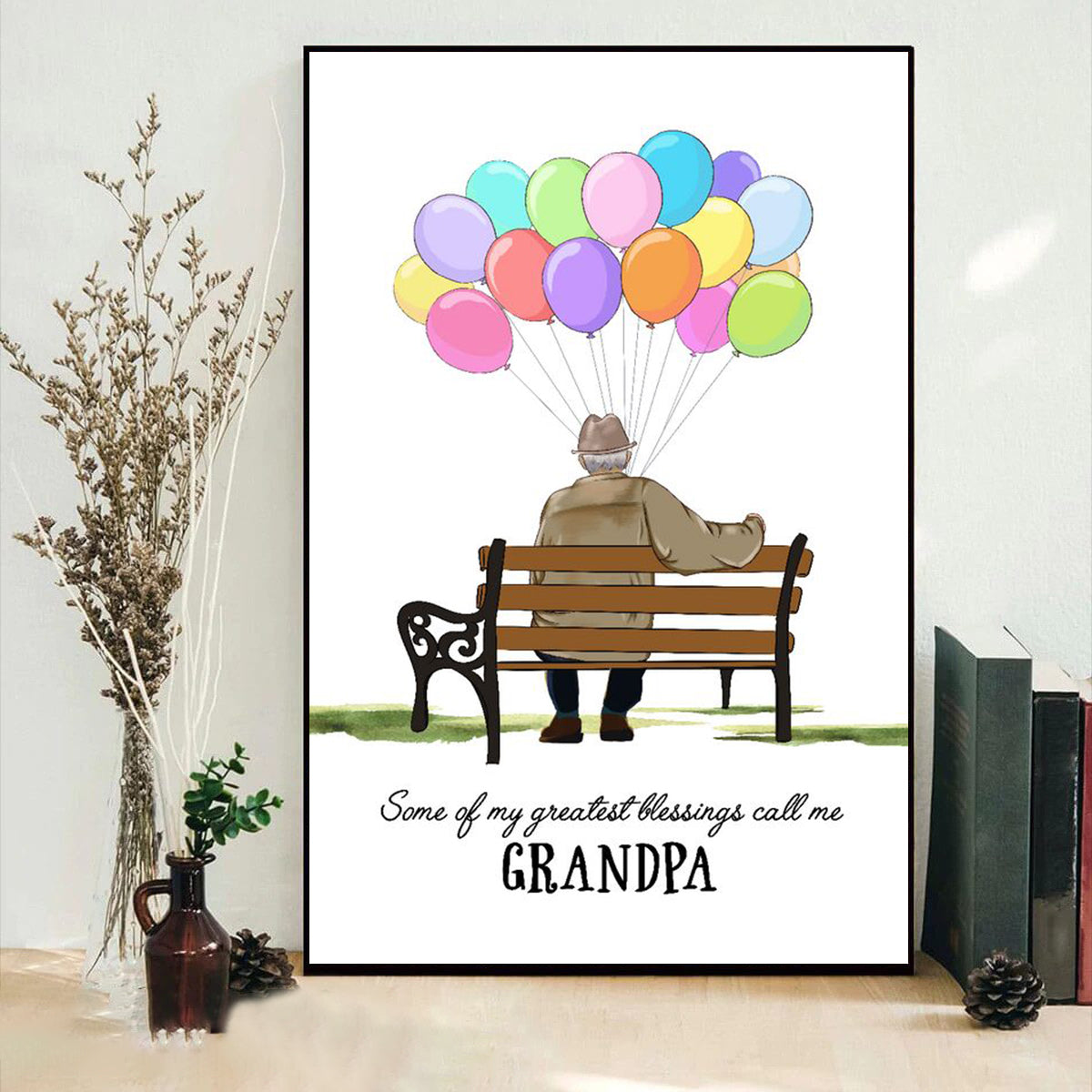 Some Of Our Greatest Blessings Call Us,For Old Couple- Personalized Poster