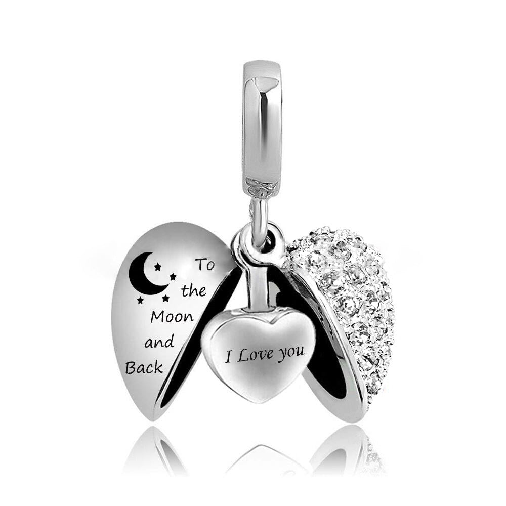 Heart-shaped Cremation Ashes Storage Necklace