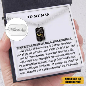 To My Husband To My Soulmate Personalized Necklace