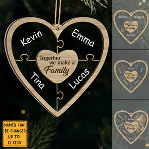 Christmas Puzzle Together We Make A Family Gift For Family Personalized Ornament