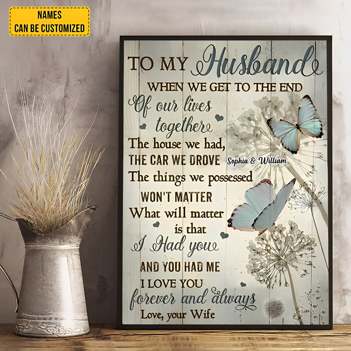 When We Get To The End Of Our Lives Together-Personalized Canvas