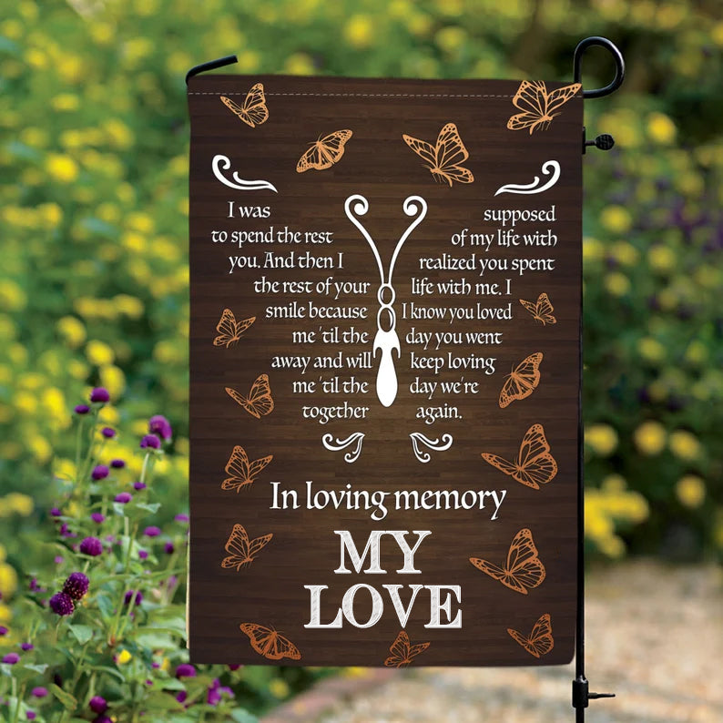 Memorial Butterfiles HOUSE & GARDEN FLAG