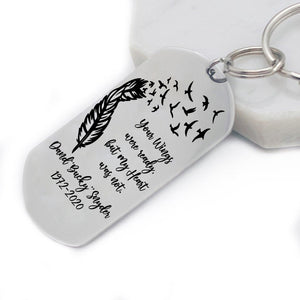 Personalized Engraved Silver Keychain