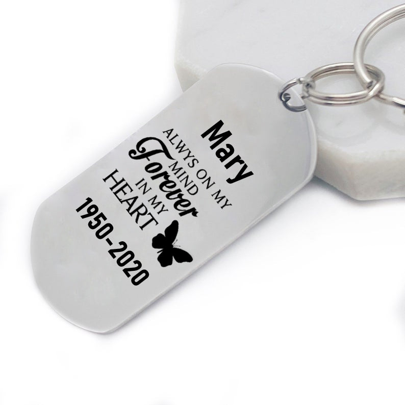 Personalized Engraved Silver Keychain-2