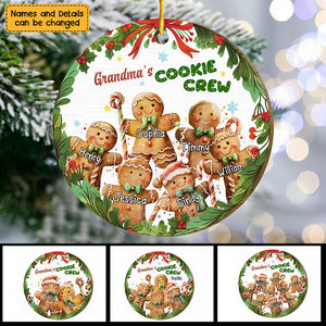 Gift Grandma's Cookies Christmas  Wooden Circle Ornament