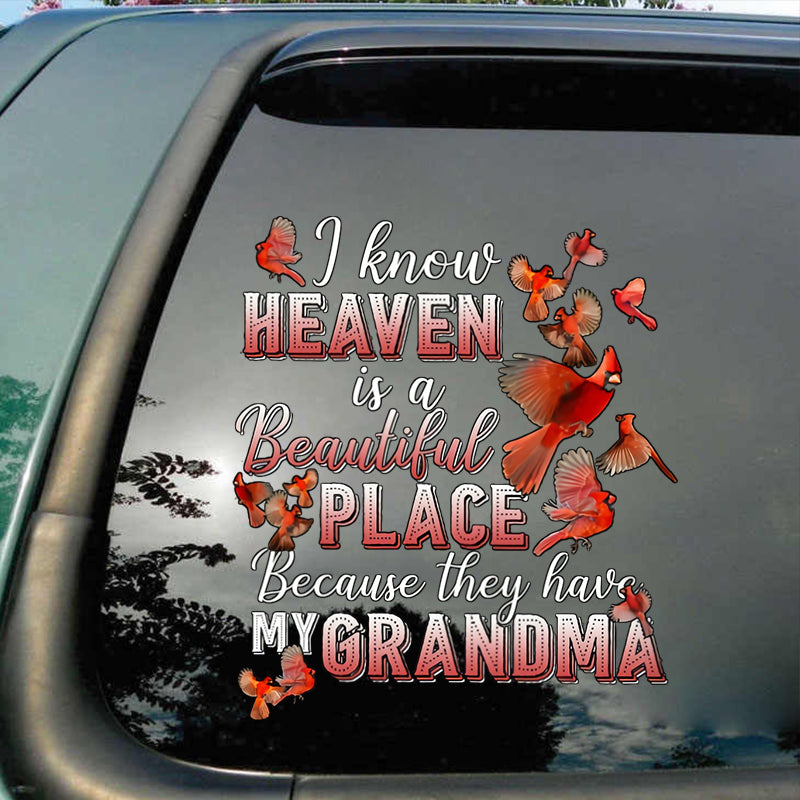 Memorial Cardinal Sticker