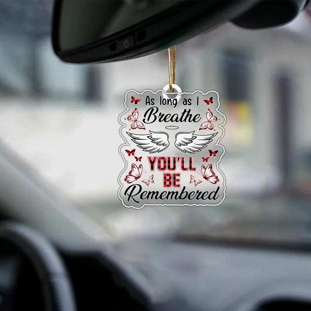 Memorial Butterfly Car Ornament