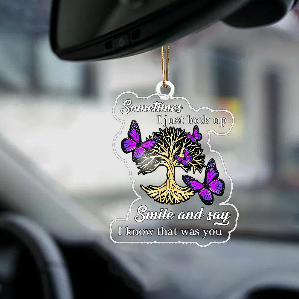 Memorial Butterfly Car Ornament