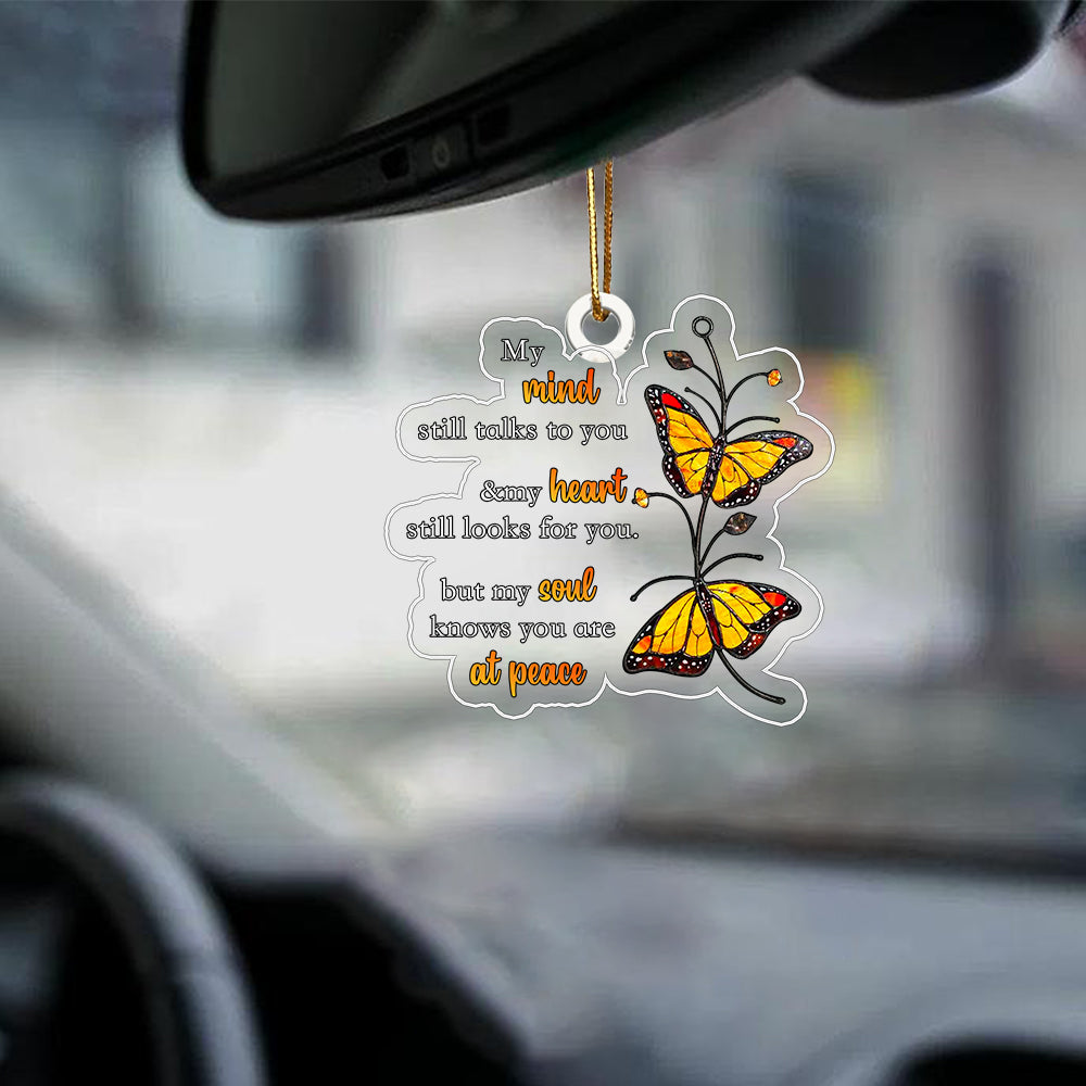Memorial Butterfly Car Ornament