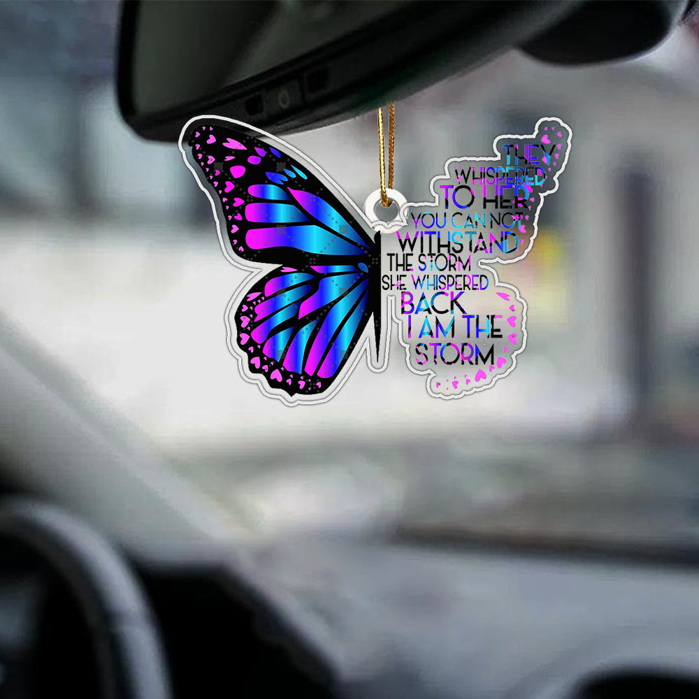 Memorial Butterfly Car Ornament