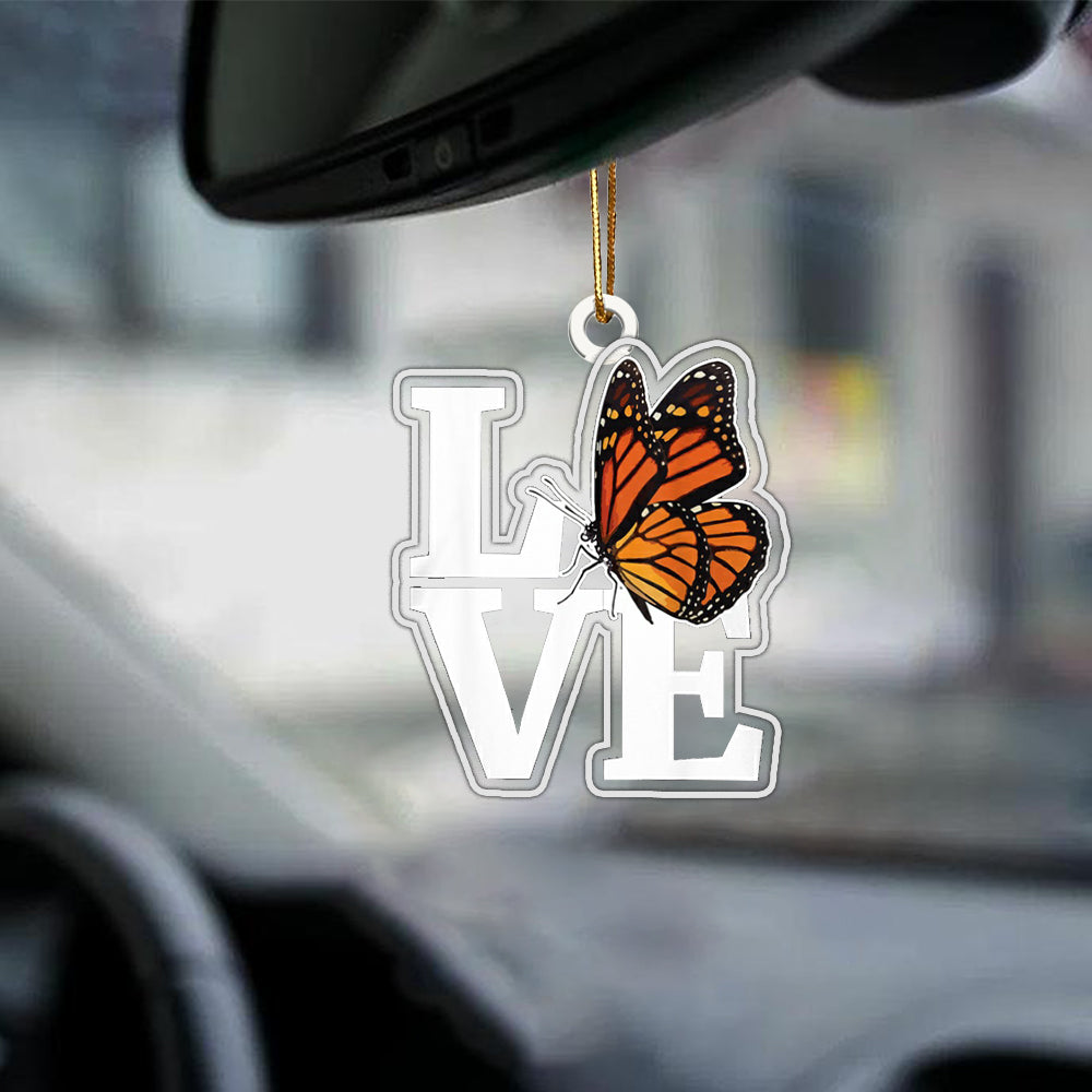 Memorial Butterfly Car Ornament