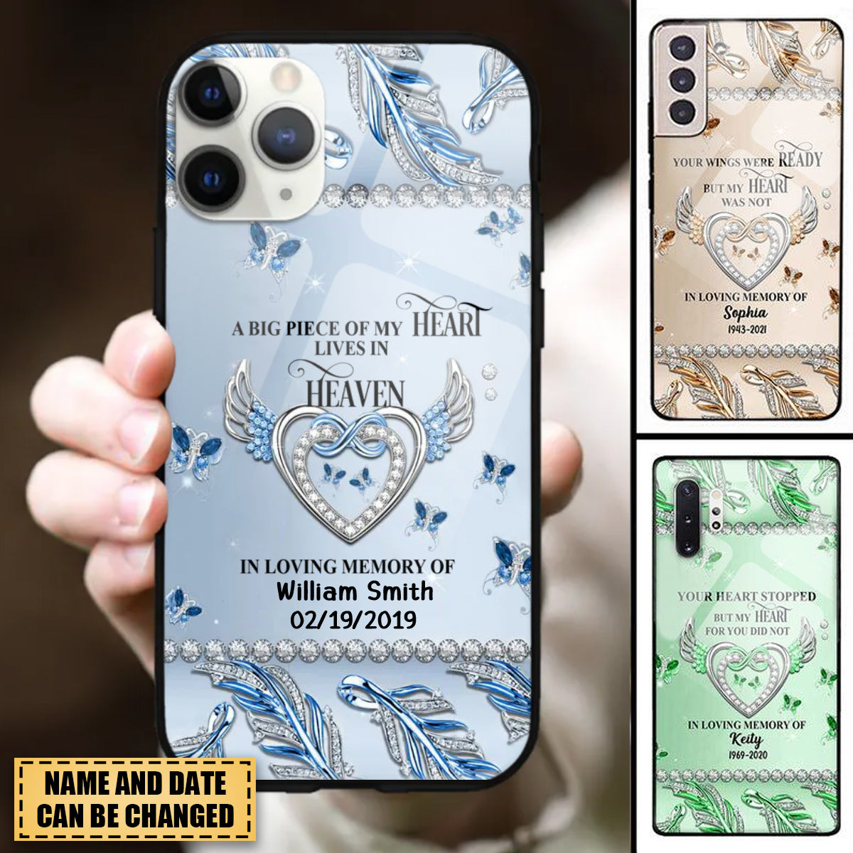 A Big Piece Of My Heart Lives In Heaven Personalized Phone Case