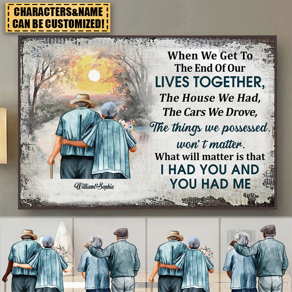 Personalized Family Old Couple When We Get Customized Poster