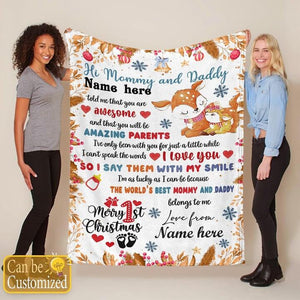 Personalized 1st Christmas Gift For Mommy And Daddy