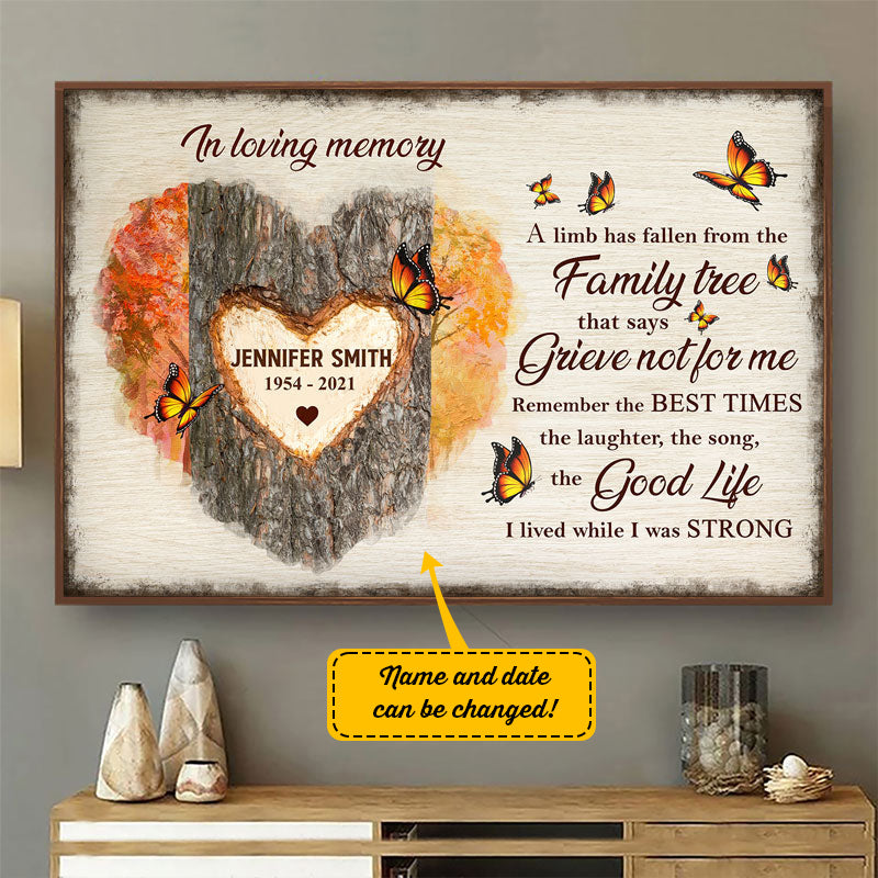 A Limb Has Fallen - Family Memorial Gift - Personalized Poster