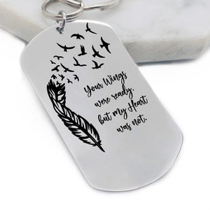 Personalized Engraved Silver Keychain