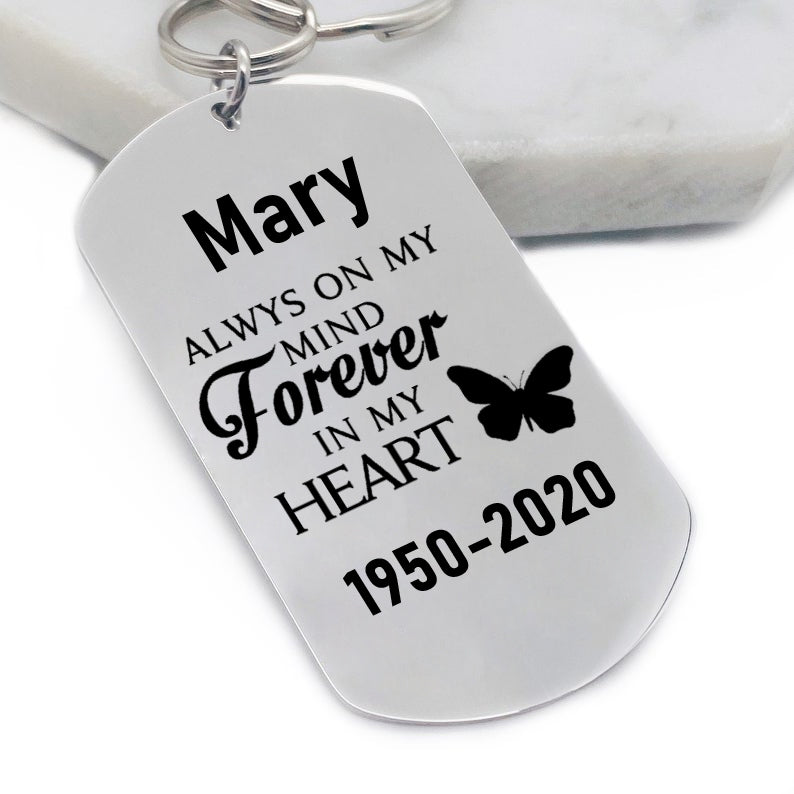 Personalized Engraved Silver Keychain-2
